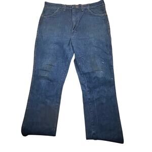 Vintage Wrangler Denim Jeans USA Made Me 38x32 Workwear Skater Classic